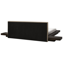 Beliani Bed With Led Boucle Zen 160 X 200 Cm (Eu King Size) Dark Ash Wood - thumbnail 7