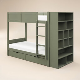 Flair Ruby Wooden Bunk Bed With Storage Green - thumbnail 5