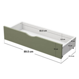 Flair Ruby Wooden Bunk Bed With Storage Green - thumbnail 8