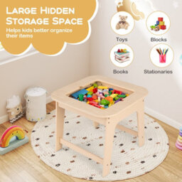 Gainoom Toddler Writing Double-Sized Table 3 Pcs Kids Table & Chair Set - thumbnail 7