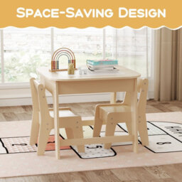 Gainoom Toddler Writing Double-Sized Table 3 Pcs Kids Table & Chair Set - thumbnail 5