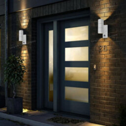 Long Life Lamps Company Pir Matt White Up Down Stainless Steel Outdoor Wall Light With Movement Sensor Zlc058Dsenw - thumbnail 9