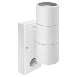 Long Life Lamps Company Pir Matt White Up Down Stainless Steel Outdoor Wall Light With Movement Sensor Zlc058Dsenw - thumbnail 3