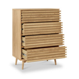 Kari Light Oak 4 Drawer Chest - By Roseland Furniture - thumbnail 5