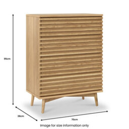 Kari Light Oak 4 Drawer Chest - By Roseland Furniture - thumbnail 9