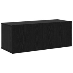 Berkfield 7 Piece Tv Cabinet Set - Wall-Mounted - Black Oak Engineered Wood - thumbnail 6