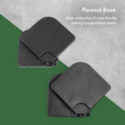 Vonhaus Parasol Base 60L, Umbrella Stand For Outdoor, Garden, Patio, Heavy Duty Banana Parasol Holder, Pack Of 4 Weight Segments - thumbnail 6