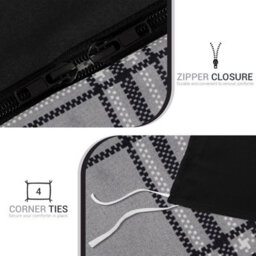 Pamposh Grace Double Duvet Set Premium Microfiber Reversible Duvet Cover Double 3 Pcs Ultrasoft Hypoallergenic With Zipper Closure - thumbnail 9