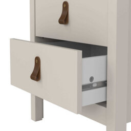 Wyld Haus Wildberry Cashmere Bedside Table 2 Drawers Matt Cream Finish - thumbnail 8