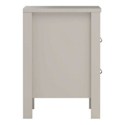Wyld Haus Wildberry Cashmere Bedside Table 2 Drawers Matt Cream Finish - thumbnail 6