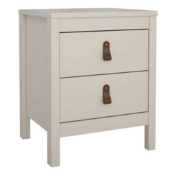 Wyld Haus Wildberry Cashmere Bedside Table 2 Drawers Matt Cream Finish - thumbnail 3