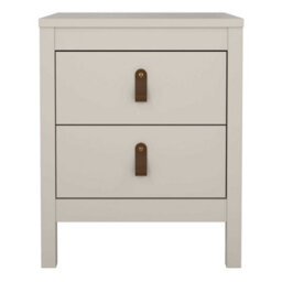 Wyld Haus Wildberry Cashmere Bedside Table 2 Drawers Matt Cream Finish - thumbnail 4
