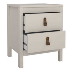 Wyld Haus Wildberry Cashmere Bedside Table 2 Drawers Matt Cream Finish - thumbnail 7