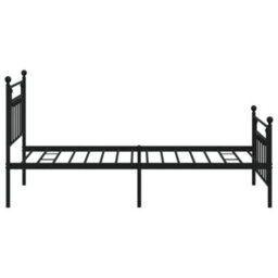 Berkfield Metal Bed Frame With Headboard And Footboard Black 107X203 Cm - thumbnail 7