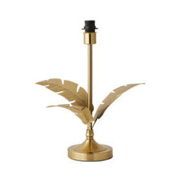 Valuelights Christina Gold Palm Leaf Detail Single Stem Table Lamp Base - thumbnail 7