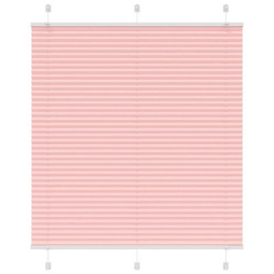 Berkfield Pleated Blind Pink 115X150 Cm Fabric Width 114.4 Cm Polyester - image 1