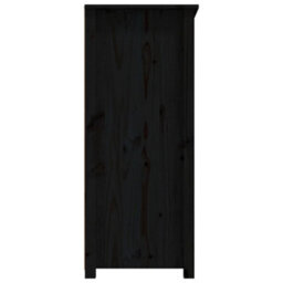 Berkfield Sideboard Black 83X41.5X100 Cm Solid Wood Pine - thumbnail 8