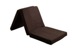 Mattress Guru Badenia Kids Folding Chair Bed, Futon Guest Z Bed, Brown - thumbnail 1