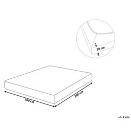 Beliani Fitted Sheet Janbu 160 X 200 Cm Cotton Yellow - thumbnail 3