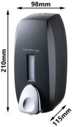 Bisk 750Ml Foam Soap Refillable Dispenser Wallmounted Push Button Tank Black Abs - thumbnail 2