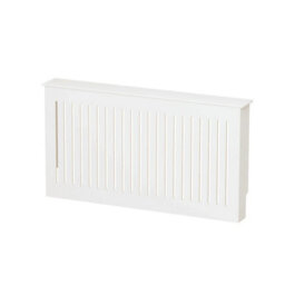 White Wooden 150Cm Large Slatted Radiator Cover