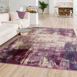 Cream Purple Modern Abstract 9mm Thick Stain-Resistant Rug For Bedroom, & Dining Room, Easy To Clean Rug-120Cm X 170Cm - thumbnail 5