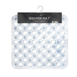 Pvc Shower Mat Non-Slip 430mmx430mm Blue Colour - thumbnail 3