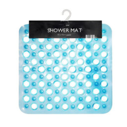 Pvc Shower Mat Non-Slip 430mmx430mm Blue Colour - thumbnail 2