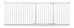 Safetots Elite Pressure Safety Gate, 225Cm - 234Cm, Matt White, Pressure Fit Stair Gate - thumbnail 1