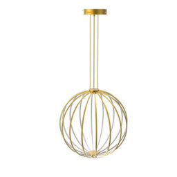 CGC Lighting Cgc Paraplu 3 Globe 60Cm Satin Gold Led Ceiling Pendant Light - thumbnail 2