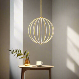 CGC Lighting Cgc Paraplu 3 Globe 60Cm Satin Gold Led Ceiling Pendant Light