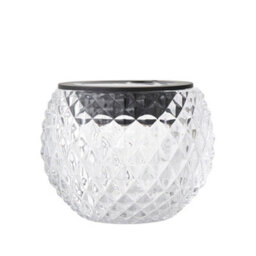 Valuelights Solar Powered Outdoor Black Diamond Pattern Glass Table Lamp Garden Light - thumbnail 6