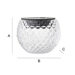 Valuelights Solar Powered Outdoor Black Diamond Pattern Glass Table Lamp Garden Light - thumbnail 7