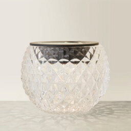 Valuelights Solar Powered Outdoor Black Diamond Pattern Glass Table Lamp Garden Light - thumbnail 5