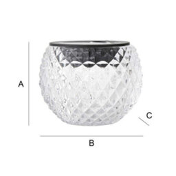 Valuelights Solar Powered Outdoor Black Diamond Pattern Glass Table Lamp Garden Light - thumbnail 8