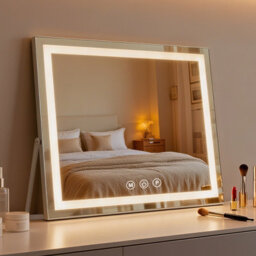 Hollywood Vanity Makeup Mirror 50X40Cm With Led Strip Lights, 3 Colour Modes, Smart Touch, 5X Magnifier, Usb Charging - thumbnail 7