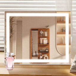 Hollywood Vanity Makeup Mirror 50X40Cm With Led Strip Lights, 3 Colour Modes, Smart Touch, 5X Magnifier, Usb Charging - thumbnail 1