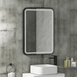 Royal Bathrooms Luna 600 X 800mm Black Front Lit Led Framed Bathroom Led Mirror With Demister Pad & Touch Sensor - thumbnail 3
