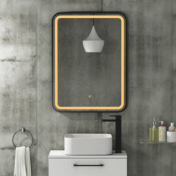 Royal Bathrooms Luna 600 X 800mm Black Front Lit Led Framed Bathroom Led Mirror With Demister Pad & Touch Sensor - thumbnail 9