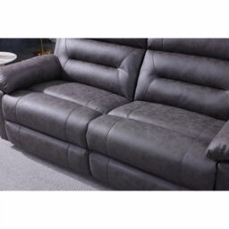 Xample Lucca Grey Fabric Power Reclining 2 Seater Sofa Dual Recliner Usb Charging Ports Comfortable Modern Living Room Sofa - thumbnail 7