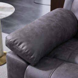 Xample Lucca Grey Fabric Power Reclining 2 Seater Sofa Dual Recliner Usb Charging Ports Comfortable Modern Living Room Sofa - thumbnail 6