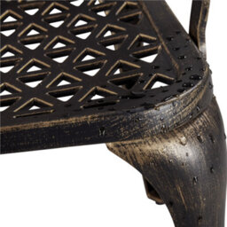 Yaheetech Bronze Set Of 2 Outdoor Patio Dining Chairs With Armrests - thumbnail 7