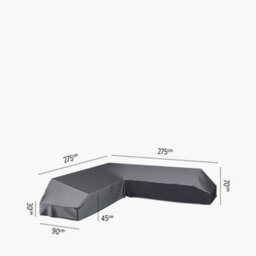 Pacific Lifestyle Platinum Aerocover Platform Trapezee L-Shaped Sofa  W275Xw275Xd90Xh70Cm - thumbnail 6