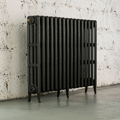 Arroll Neo-Classic Pewter 4 Column Radiator, (W)874mm X (H)760mm