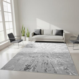Smart Living Luxury Soft Modern Shimmer Sunset Rug For Living & Bedroom - Grey - 60 X 220 Cm - thumbnail 1
