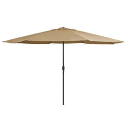 Berkfield Outdoor Parasol With Metal Pole 400 Cm Taupe
