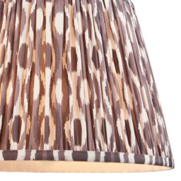 Luminosa Lighting Luminosa Layered Leaf Ivory Crackle Glaze Table Lamp With Pearl Grey Fabric Ikat Shade 35Cm B22 - thumbnail 6