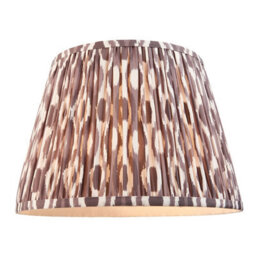 Luminosa Lighting Luminosa Layered Leaf Ivory Crackle Glaze Table Lamp With Pearl Grey Fabric Ikat Shade 35Cm B22 - thumbnail 7