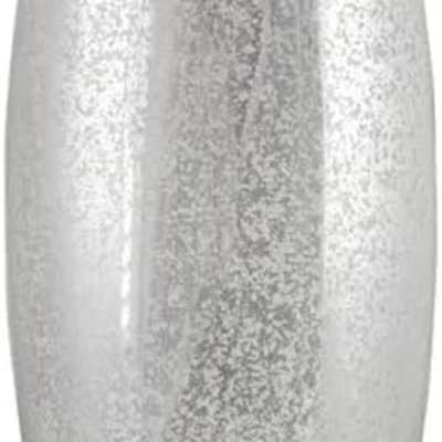 Biznest Silver Glass Vase, Elegant Decorative Piece For Home Or Office 11 X 11 X 28Cm