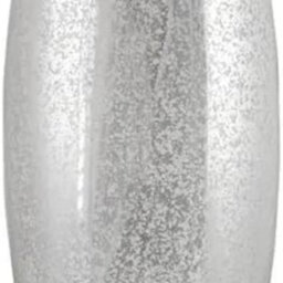 Biznest Silver Glass Vase, Elegant Decorative Piece For Home Or Office 11 X 11 X 28Cm